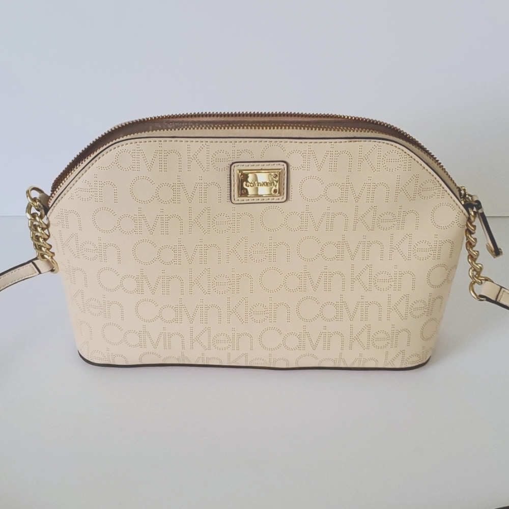 Calvin Klein Vegan Leather Dome Crossbody Purse